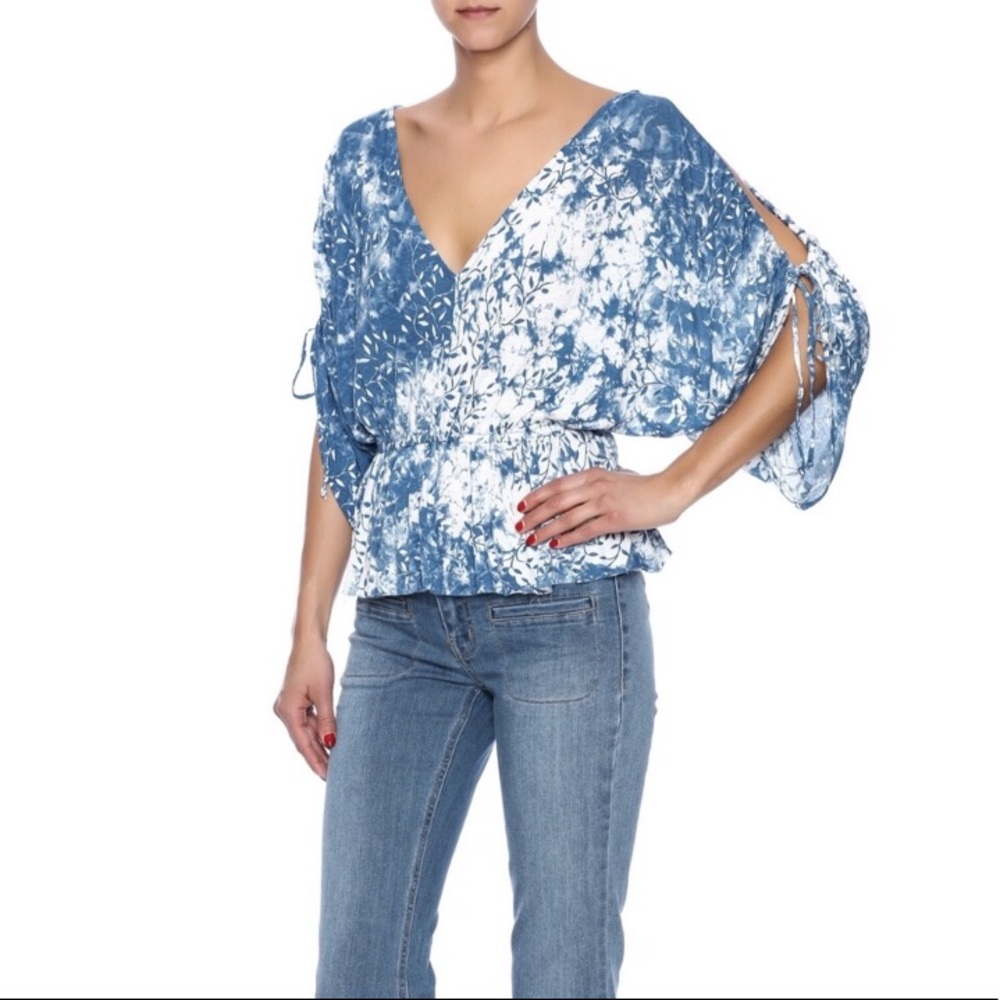 Blue Free People Blouse